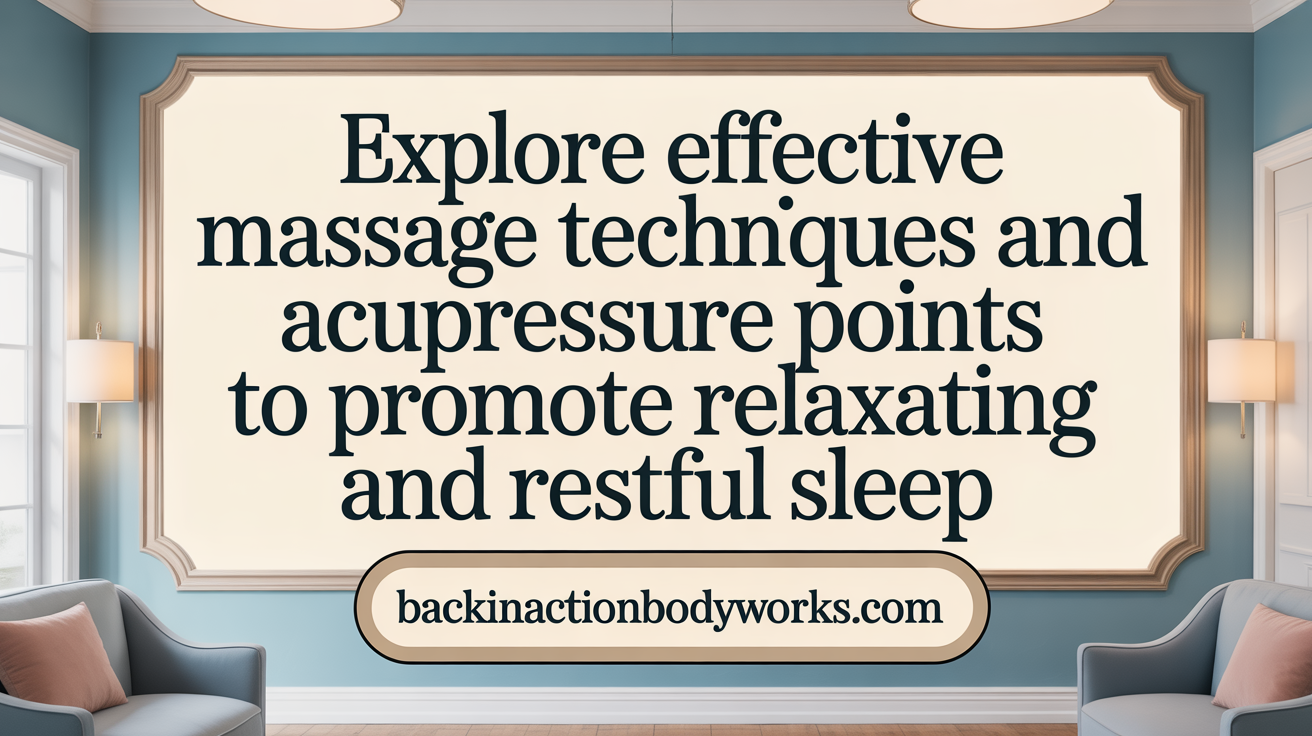 Explore effective massage techniques and acupressure points to combat insomnia