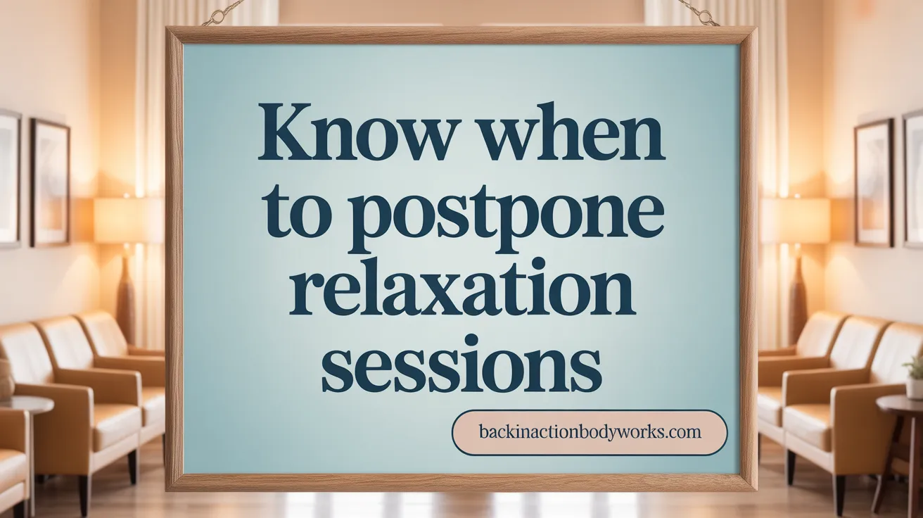 Know When to Postpone Massage Sessions