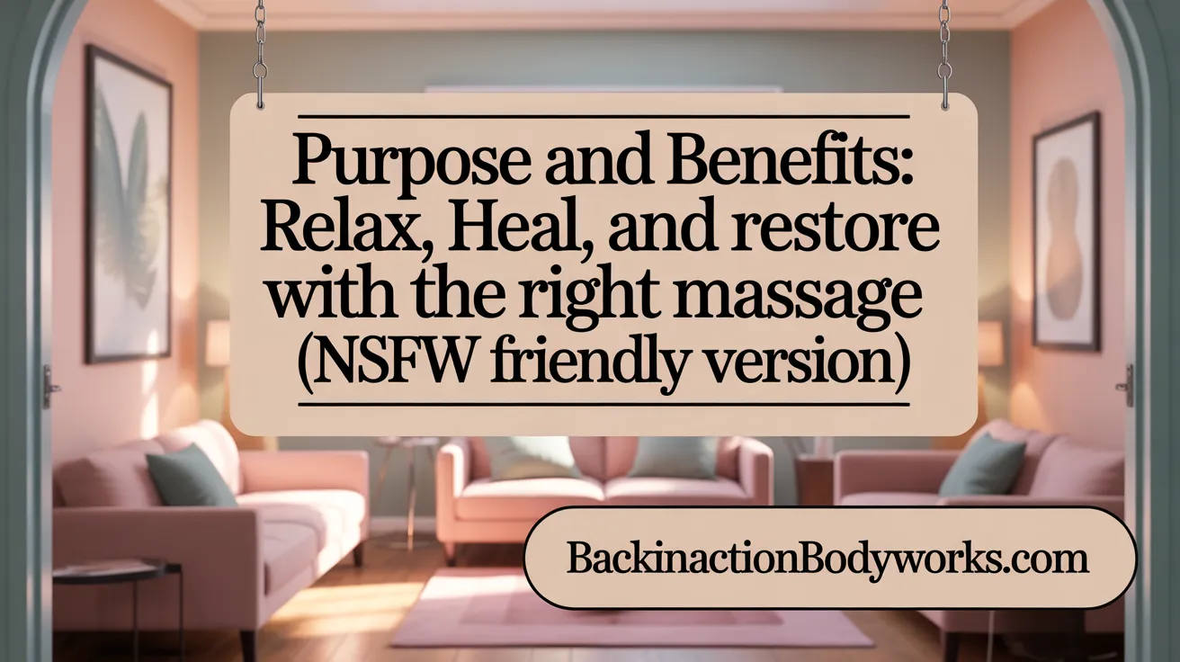 Purpose and Benefits: Relax, Heal, and Restore with the Right Massage
