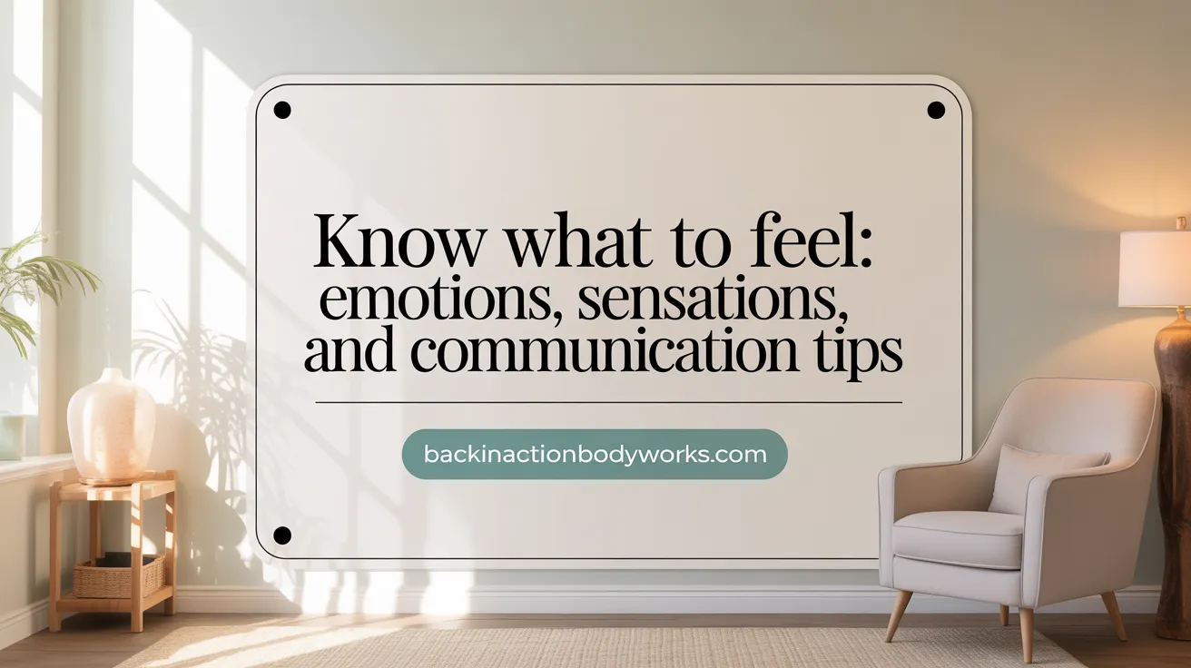 Know What to Feel: Pressure, Sensations, and Communication Tips