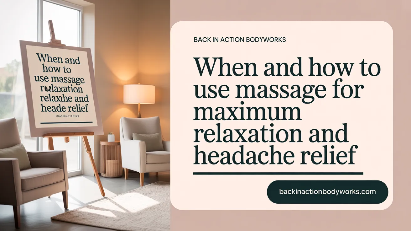 When and How to Use Massage for Maximum Migraine Relief