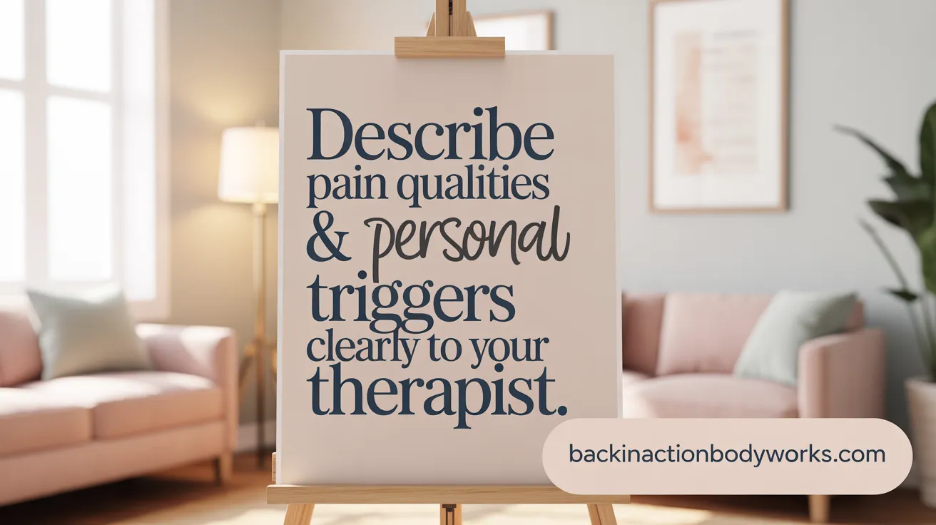 Describe Pain Qualities &amp; Triggers Clearly to Your Therapist