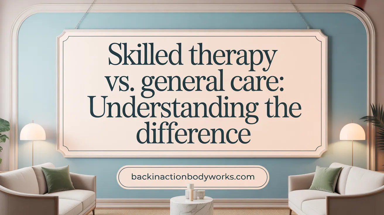 Skilled Therapy vs. General Care: Know the Difference