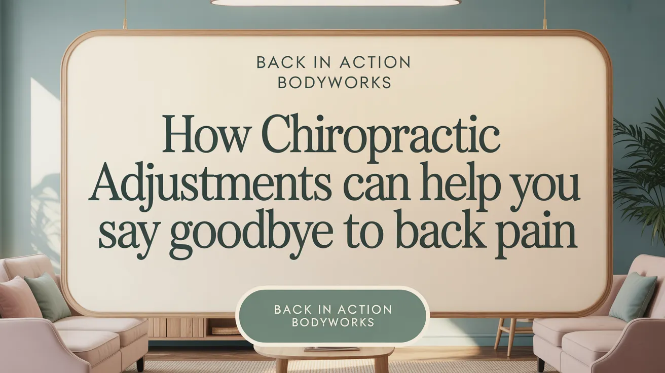 How Chiropractic Adjustments Can Help You Say Goodbye to Back Pain