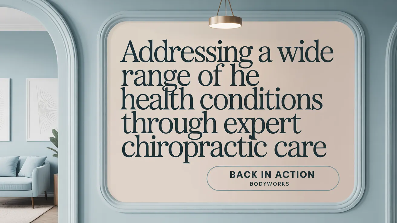 Addressing a Wide Range of Health Conditions Through Expert Chiropractic Care