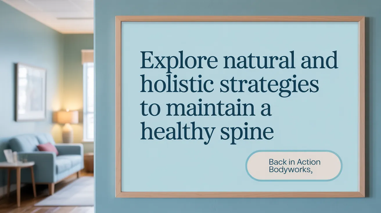 Explore Natural and Holistic Strategies to Maintain a Healthy Spine