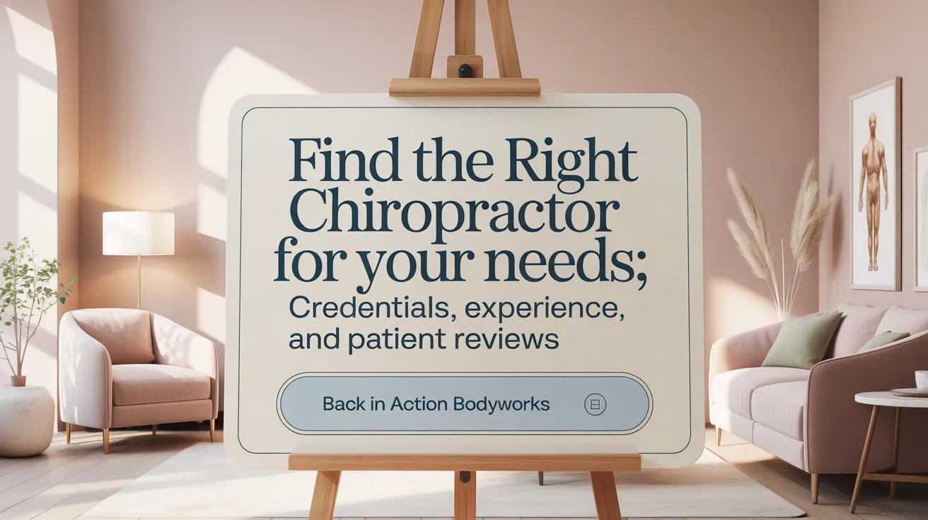 Find the Right Chiropractor for Your Needs: Credentials, Experience, and Patient Reviews