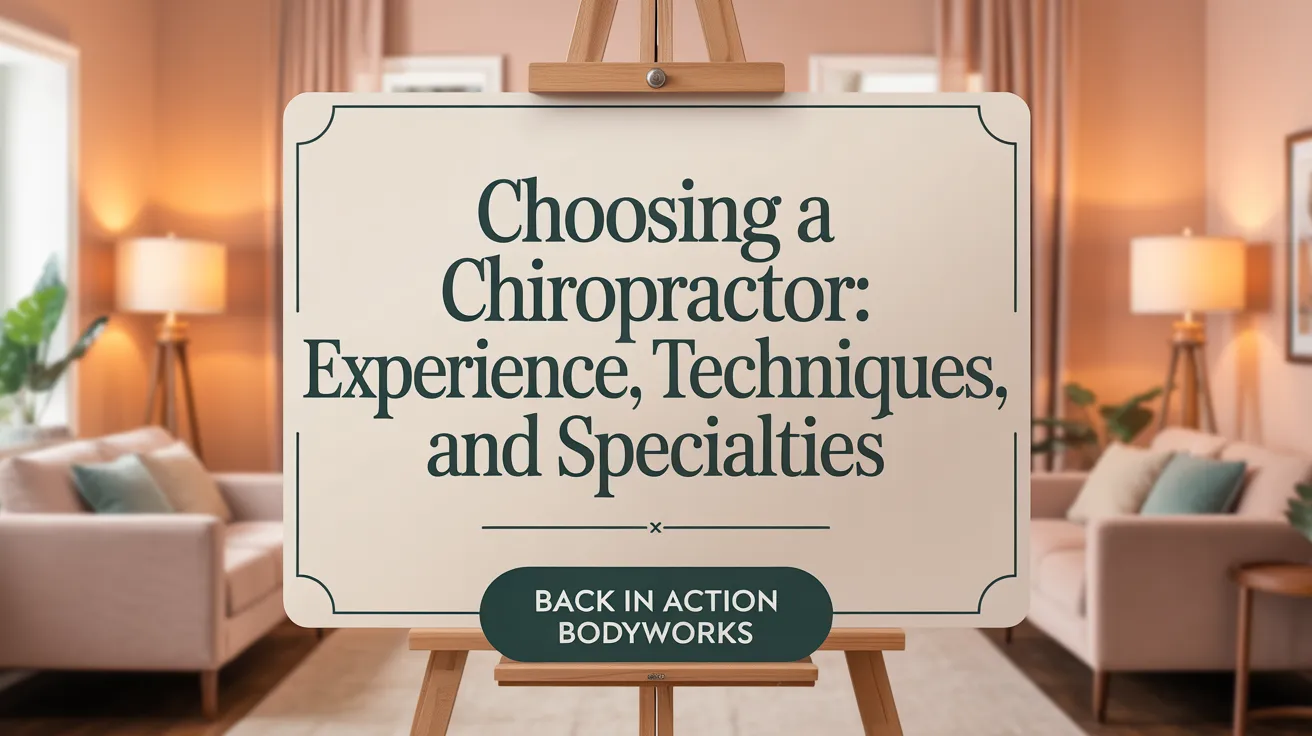 Choosing a Chiropractor: Experience, Techniques, and Specialties
