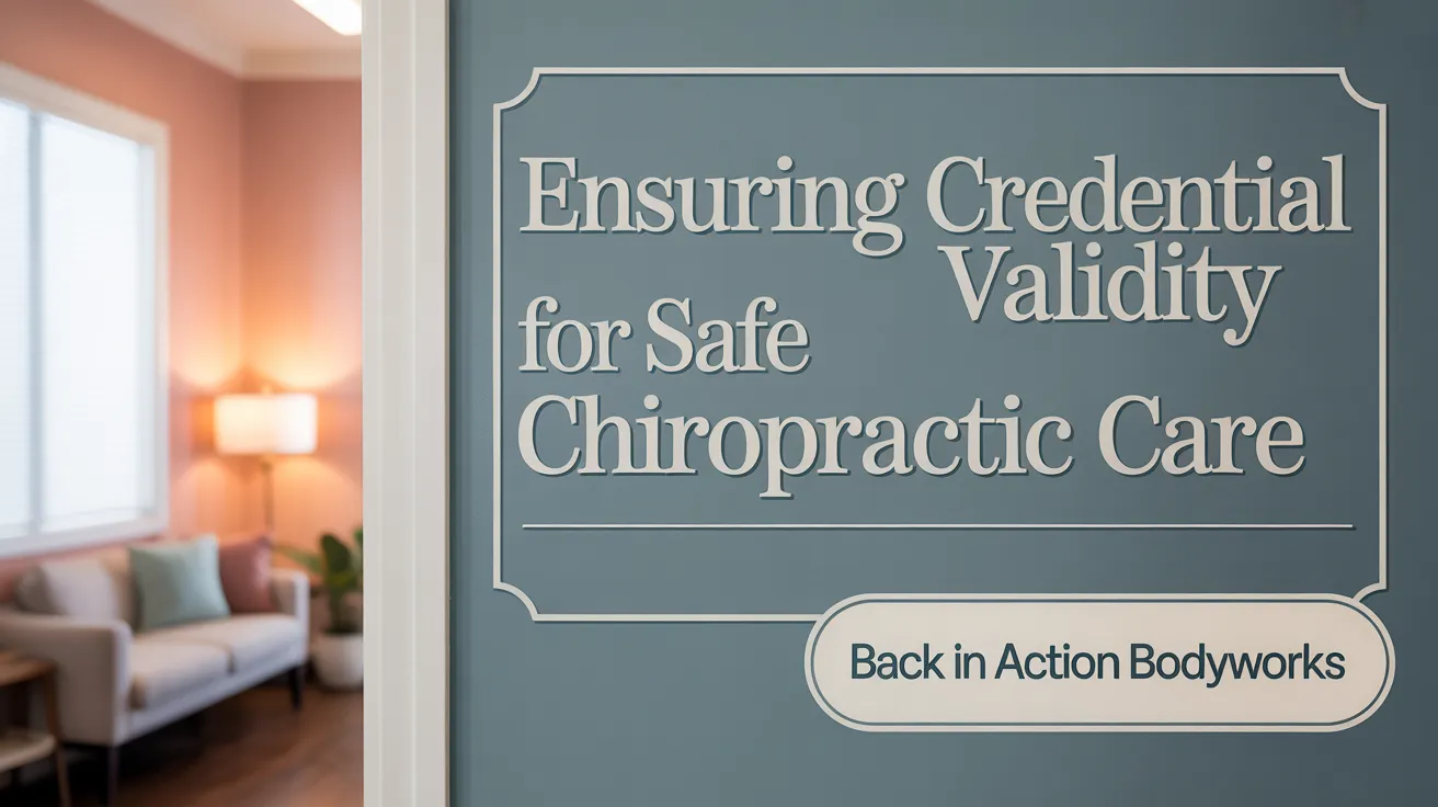 Ensuring Credential Validity for Safe Chiropractic Care