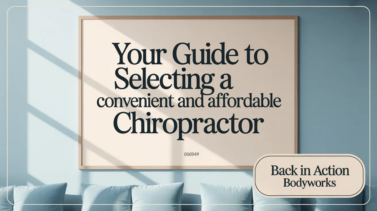 Your Guide to Selecting a Convenient and Affordable Chiropractor