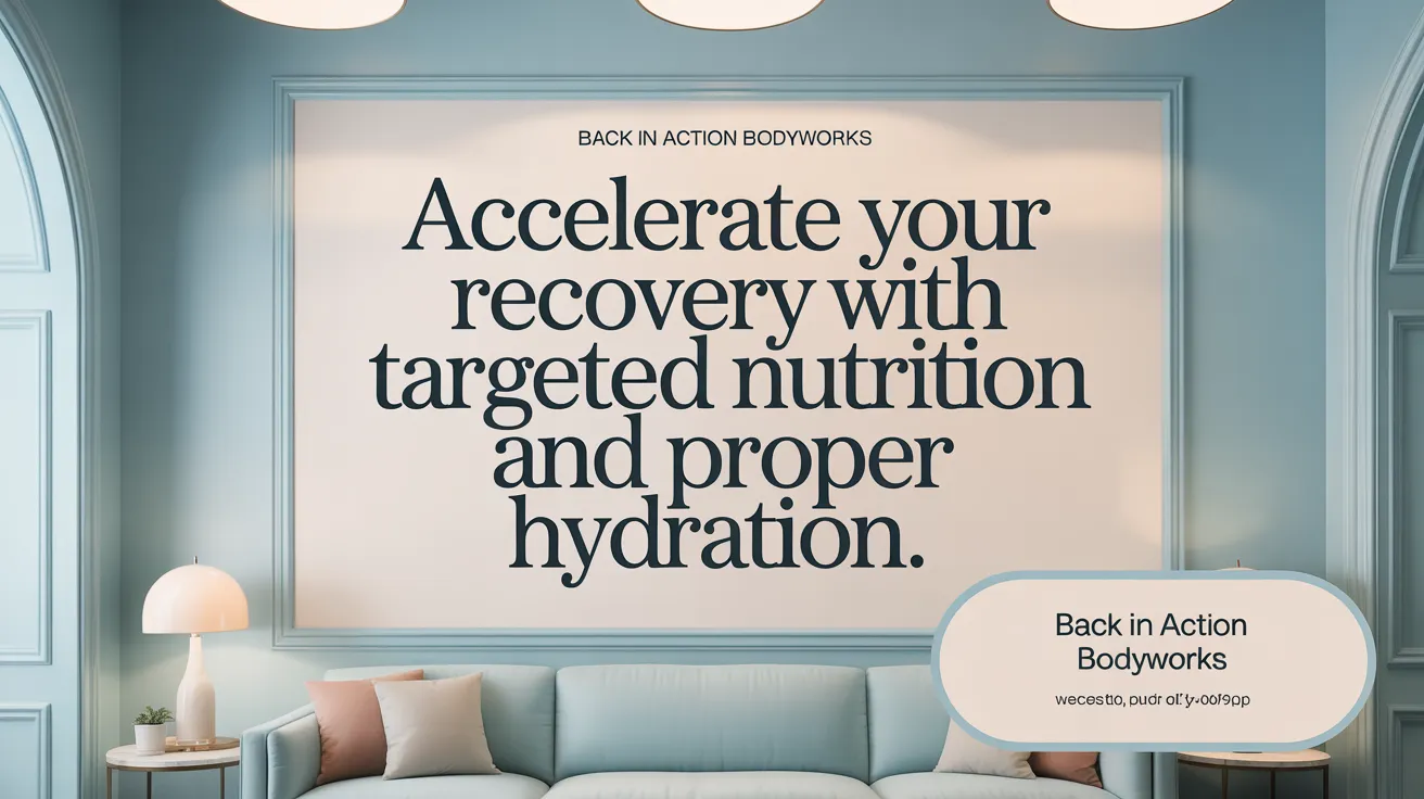 Accelerate Your Recovery with Targeted Nutrition and Proper Hydration.