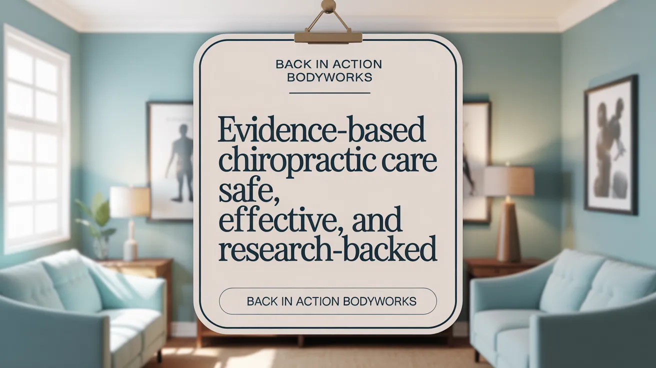 Evidence-Based Chiropractic Care: Safe, Effective, and Research-Backed