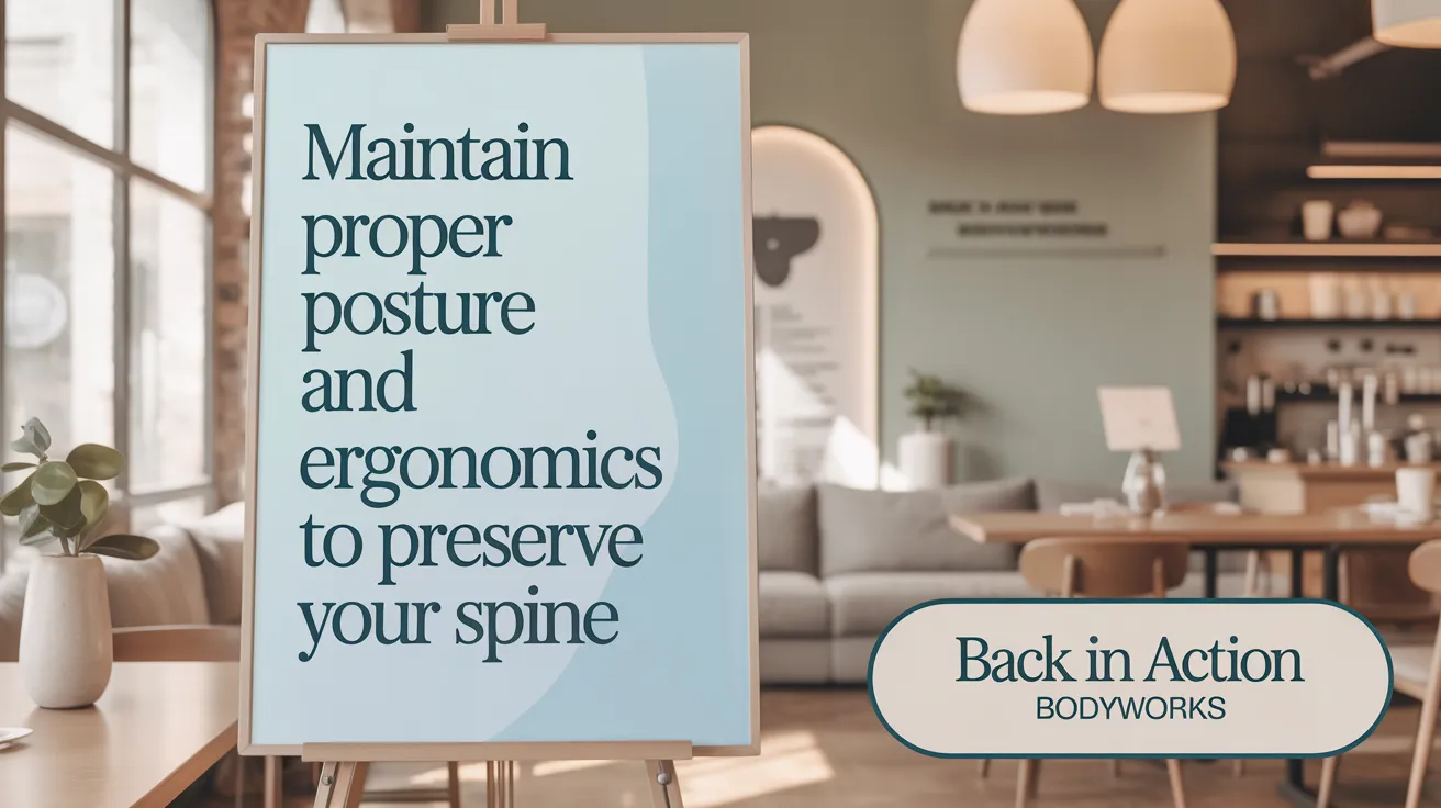 Maintain Proper Posture and Ergonomics to Preserve Your Spine