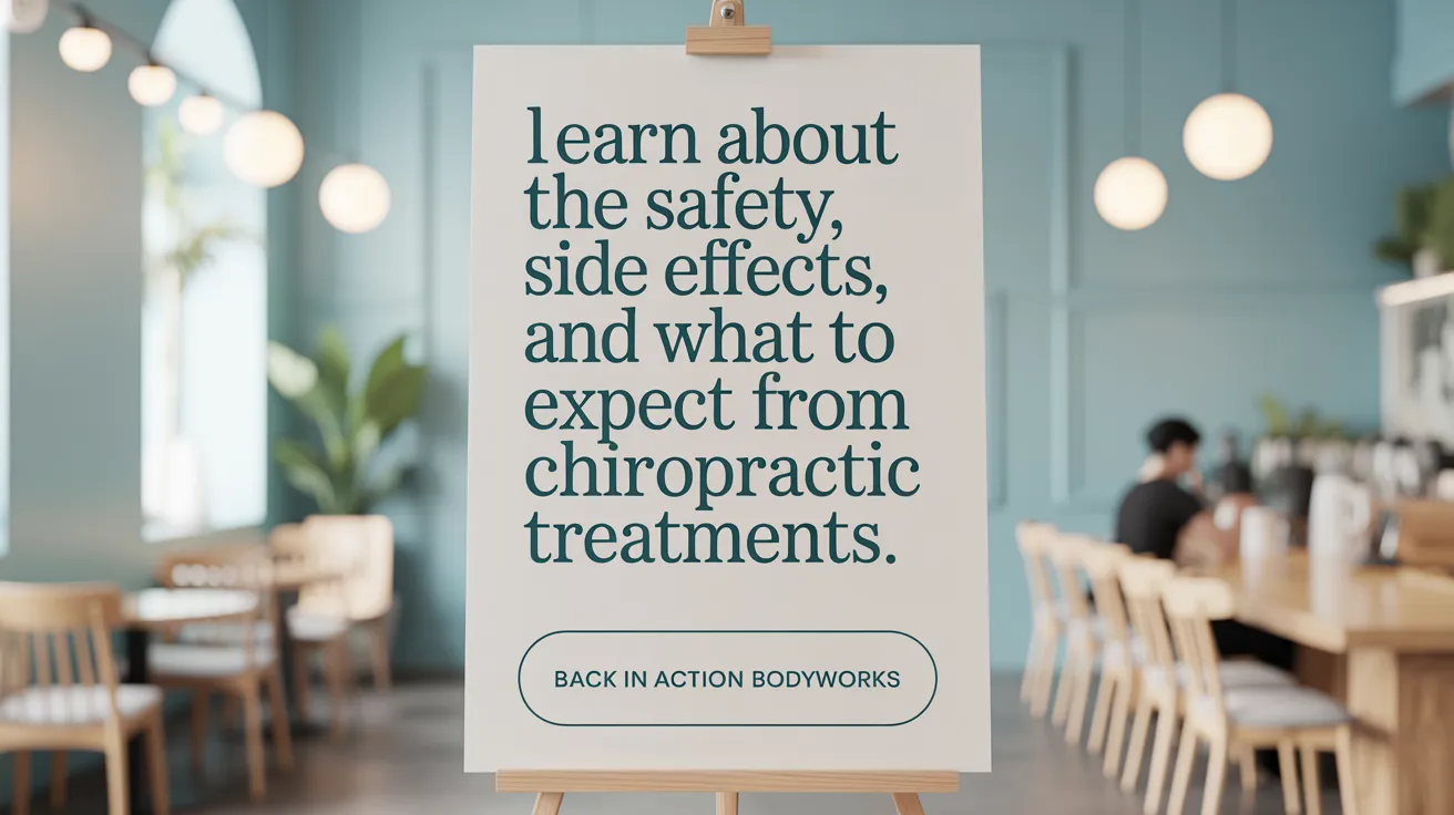 Learn about the safety, side effects, and what to expect from chiropractic treatments.