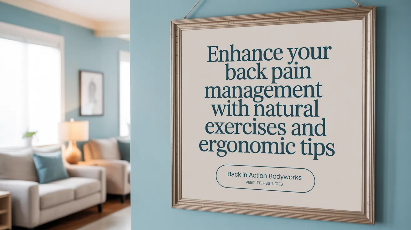 Enhance your back pain management with natural exercises and ergonomic tips.