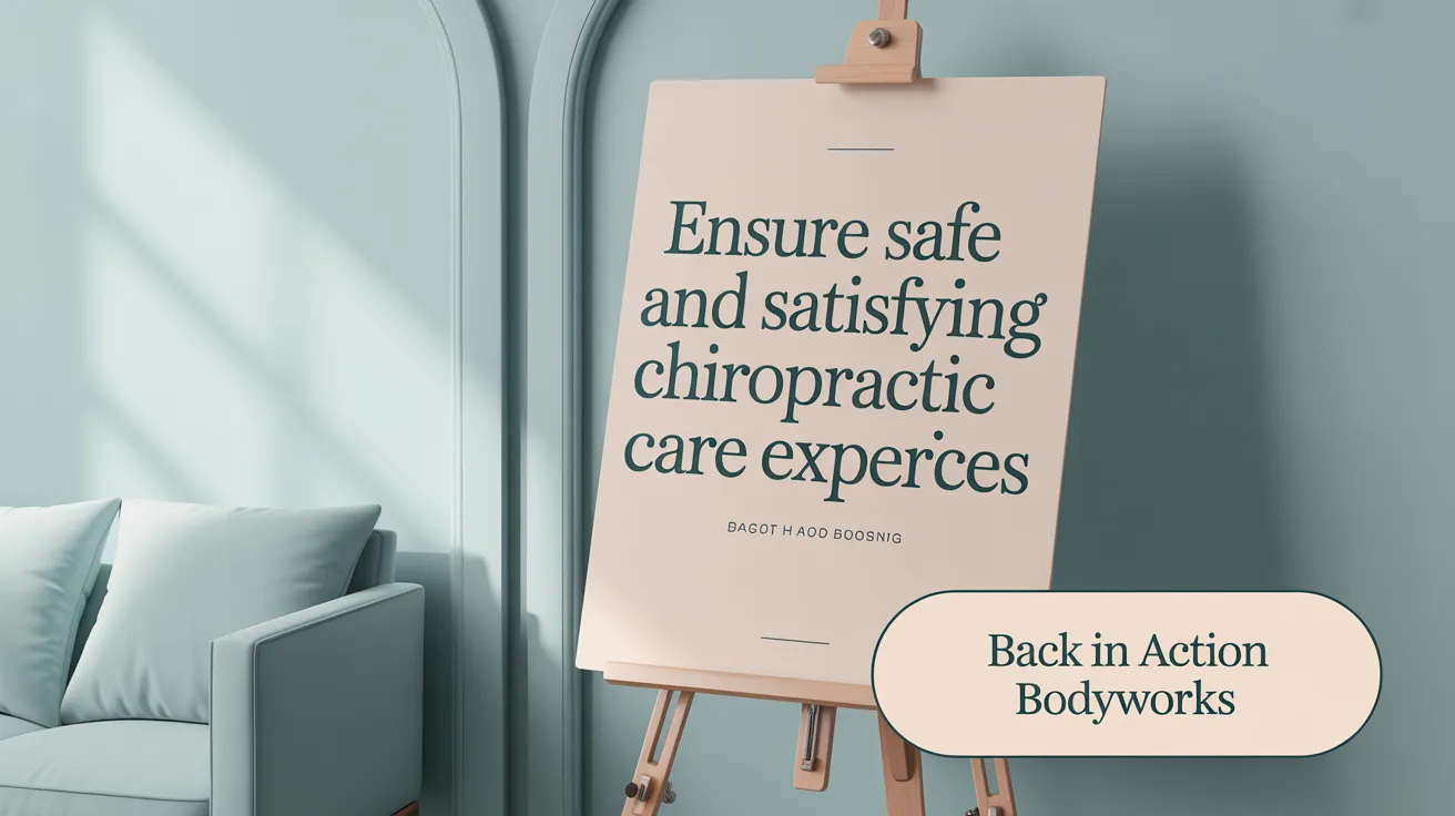 Ensure Safe and Satisfying Chiropractic Care Experiences