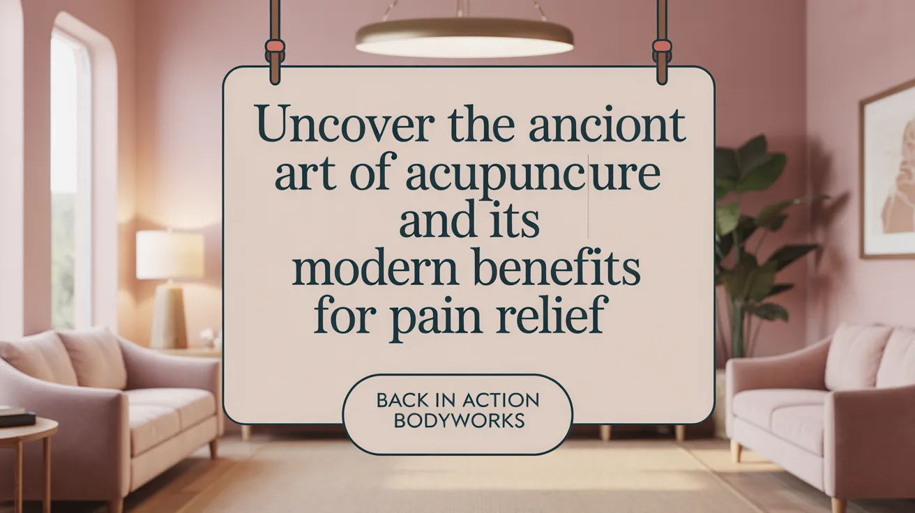 Uncover the Ancient Art of Acupuncture and Its Modern Benefits for Pain Relief