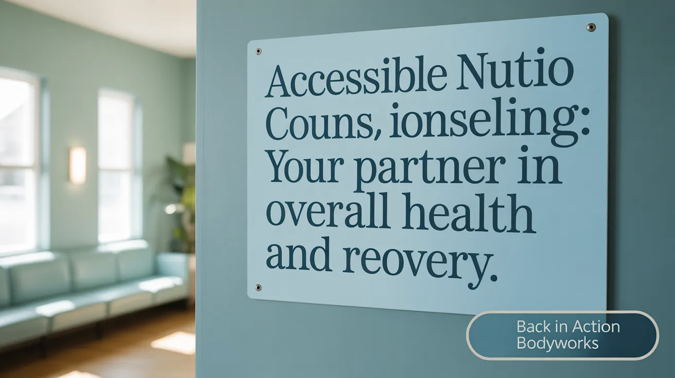 Accessible Nutritional Counseling: Your Partner in Overall Health and Recovery