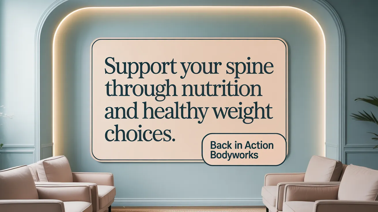 Support your spine through nutrition and healthy weight choices.