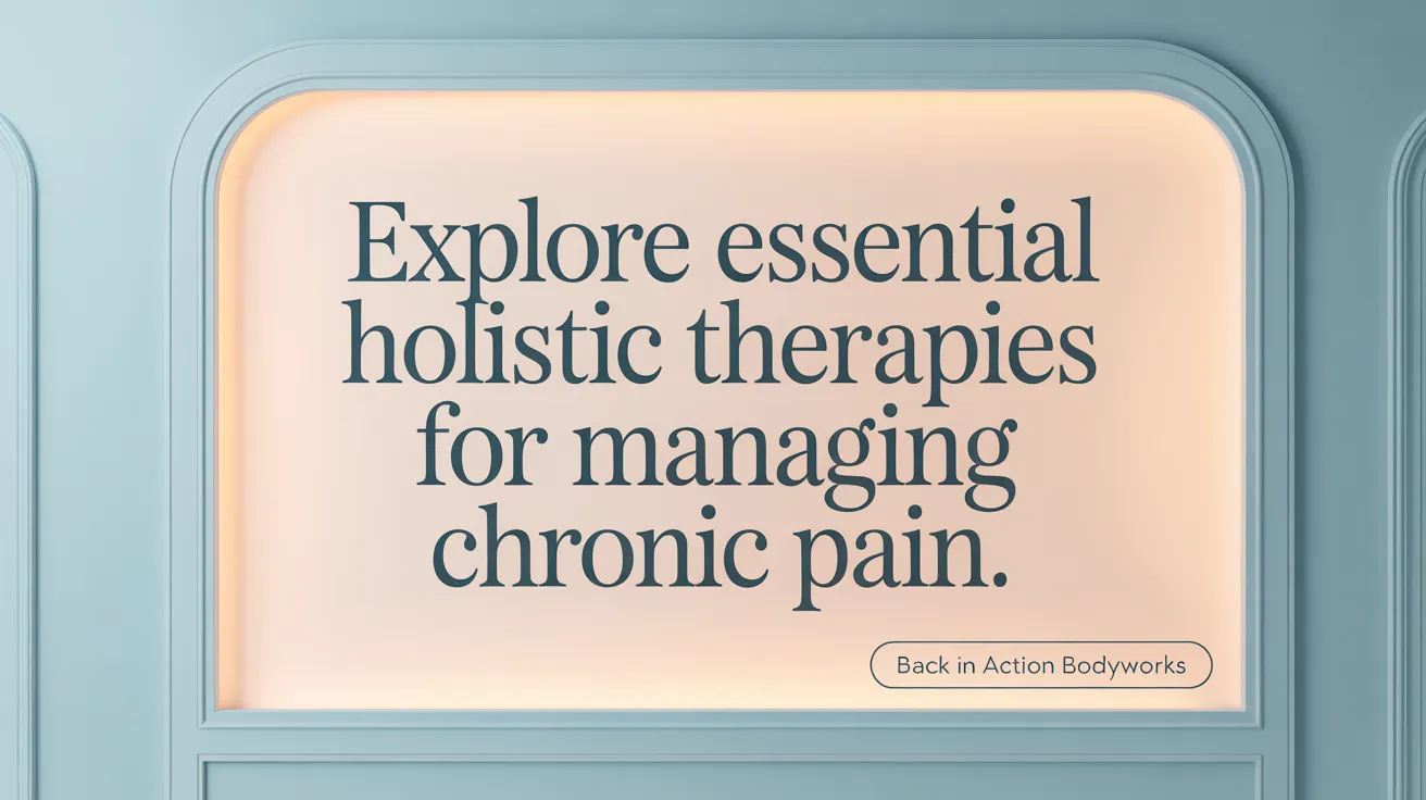 Explore Essential Holistic Therapies for Managing Chronic Pain