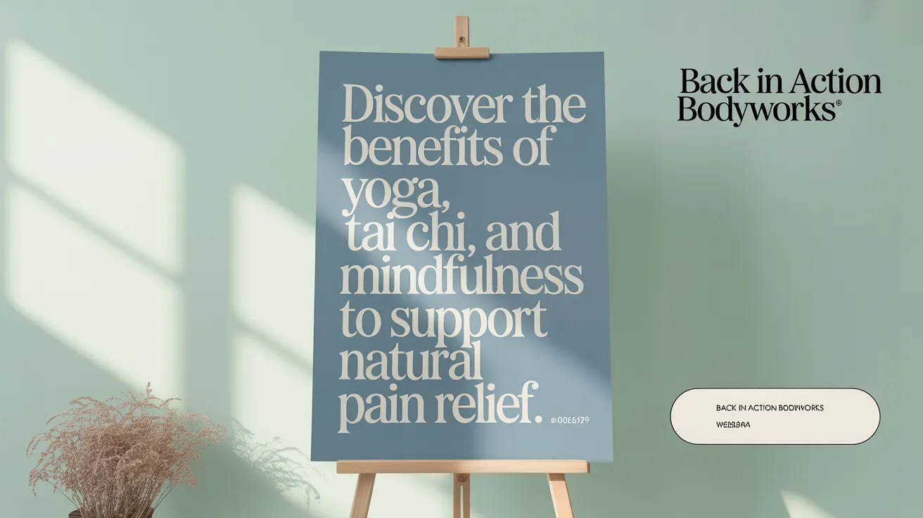 Discover the benefits of yoga, Tai Chi, and mindfulness to support natural pain relief.