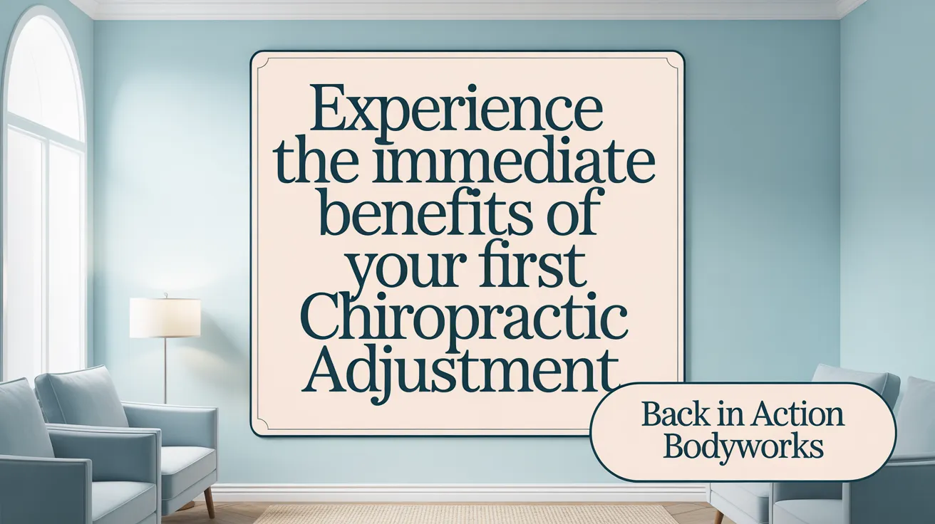 Experience the Immediate Benefits of Your First Chiropractic Adjustment