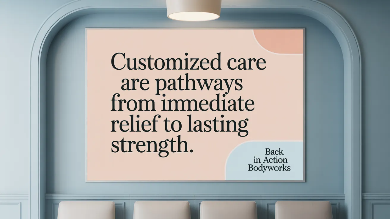 Customized Care Pathways From Immediate Relief to Lasting Strength