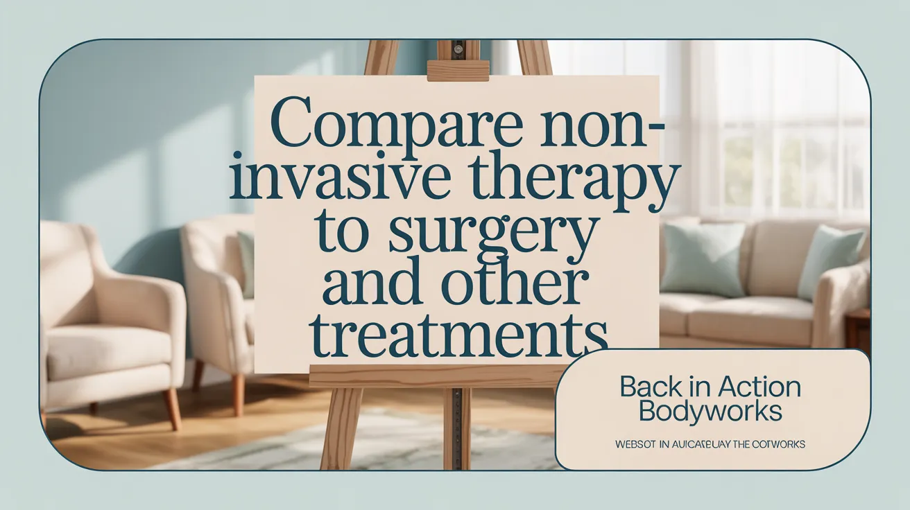 Compare Non-Invasive Therapy to Surgery and Other Treatments