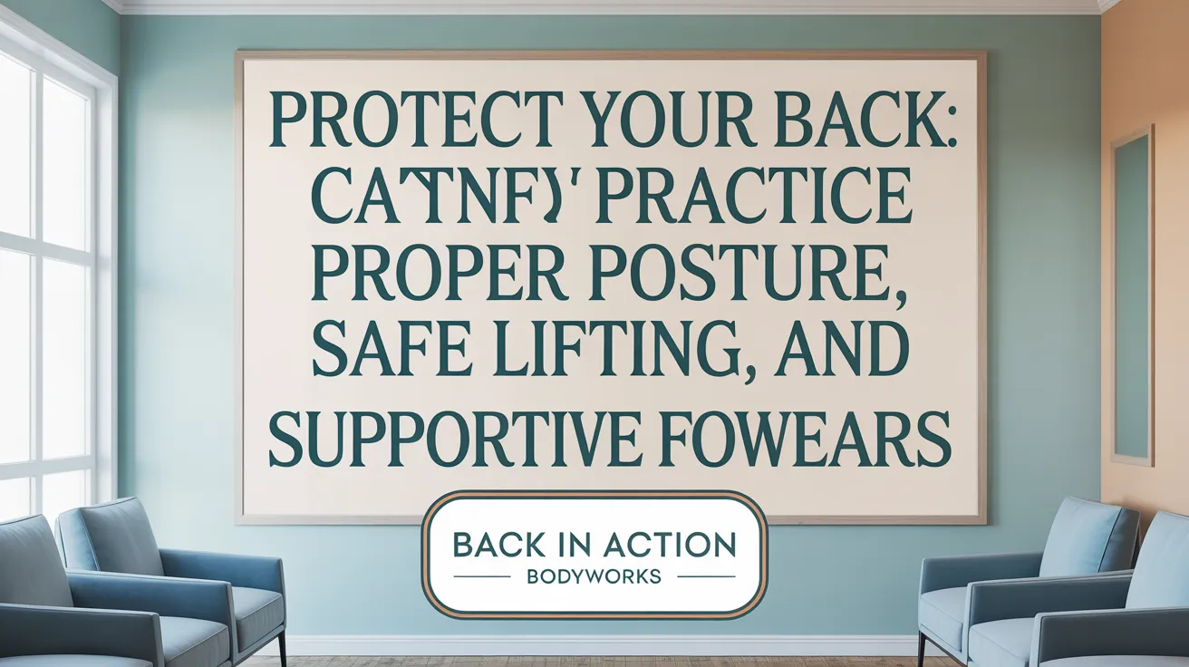 Protect Your Back: Practice Proper Posture, Safe Lifting, and Supportive Footwear
