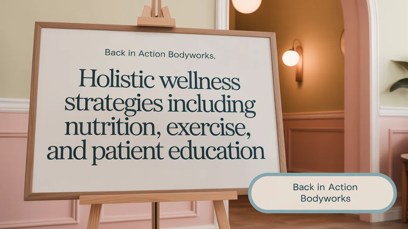 Holistic Wellness Strategies including Nutrition, Exercise, and Patient Education