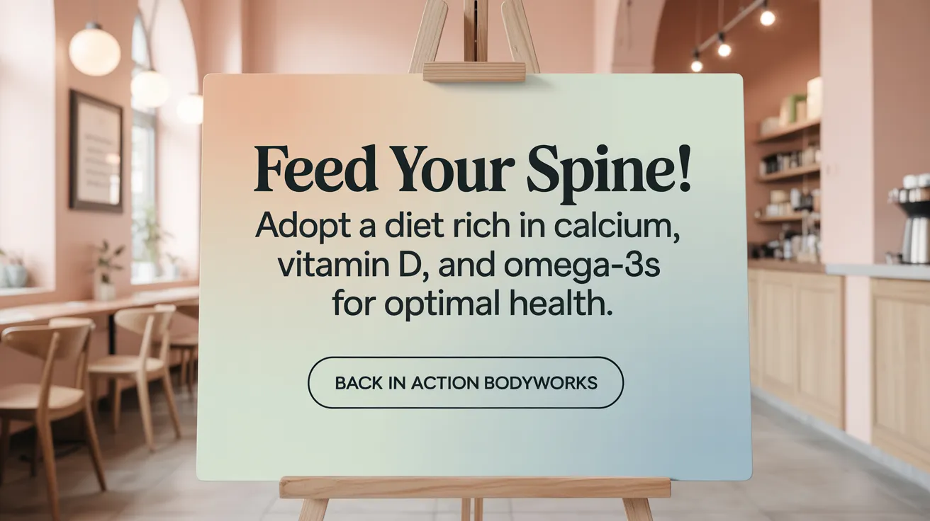 Feed Your Spine! Adopt a diet rich in calcium, vitamin D, and omega-3s for optimal health.