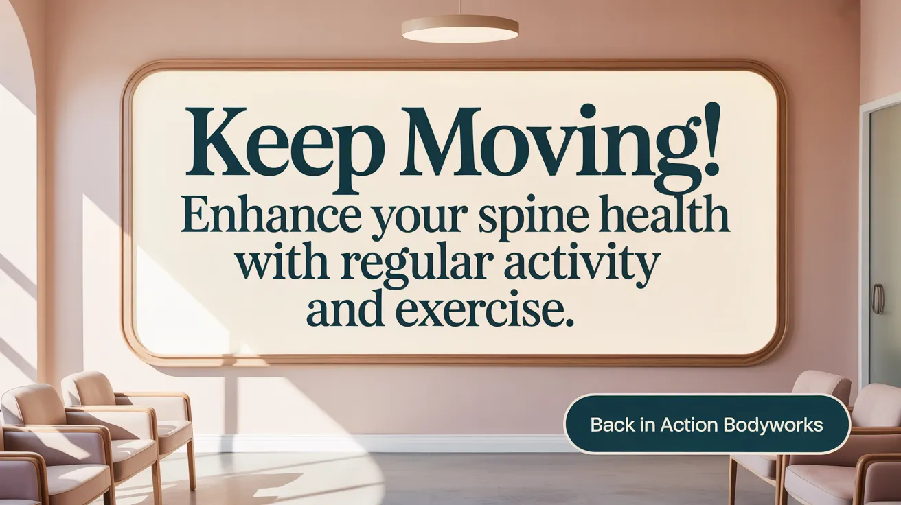 Keep Moving! Enhance your spine health with regular activity and exercise.