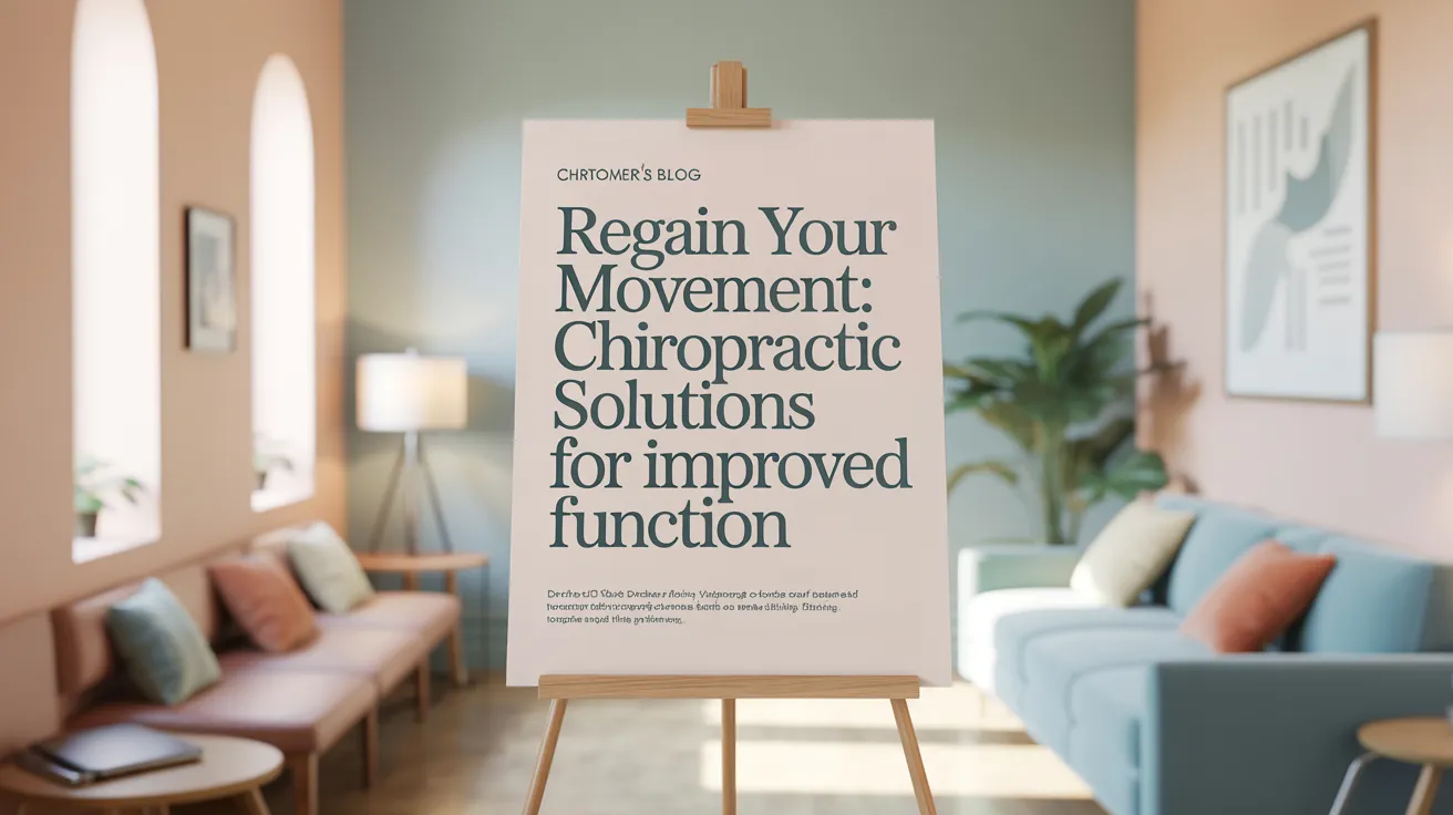 Regain Your Movement: Chiropractic Solutions for Improved Function