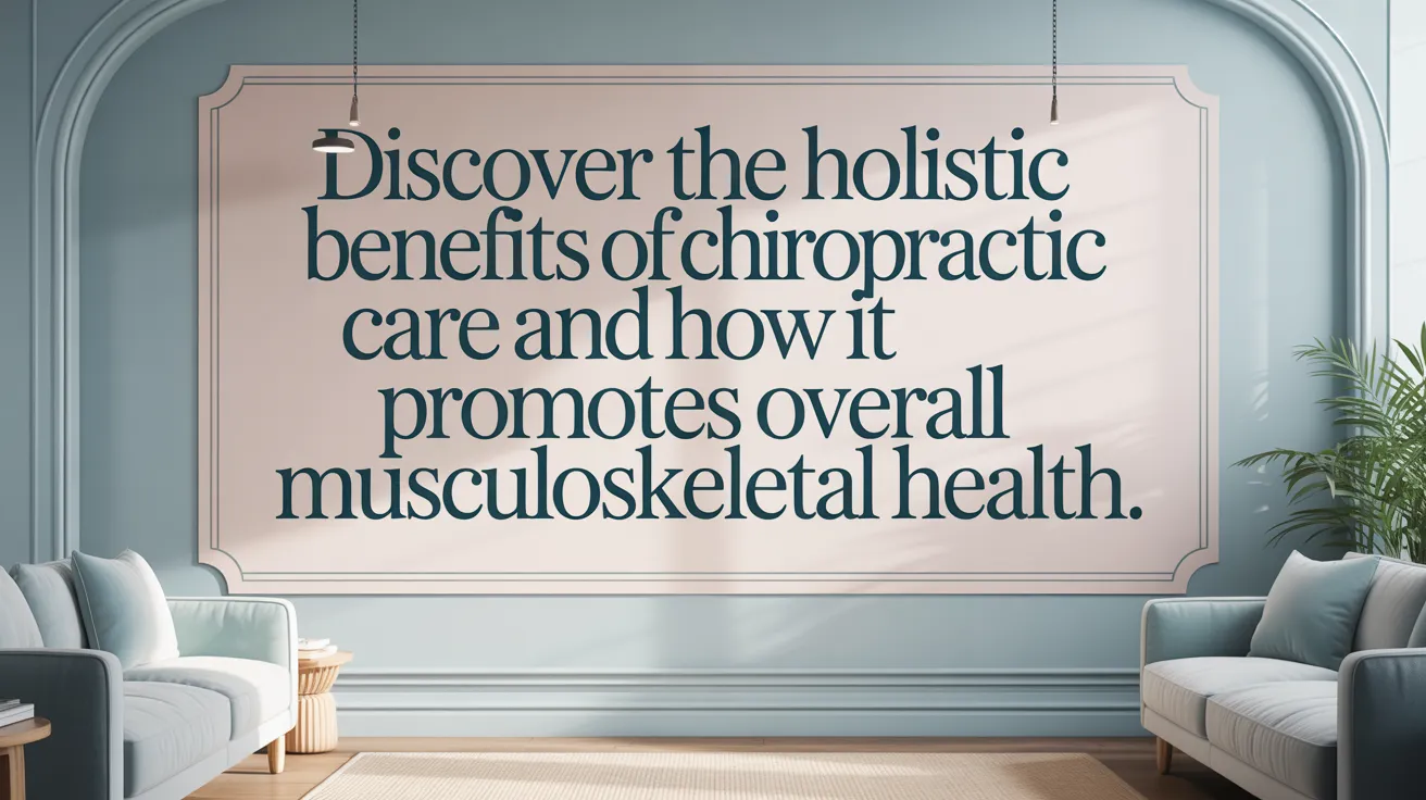 Discover the holistic benefits of chiropractic care and how it promotes overall musculoskeletal health.