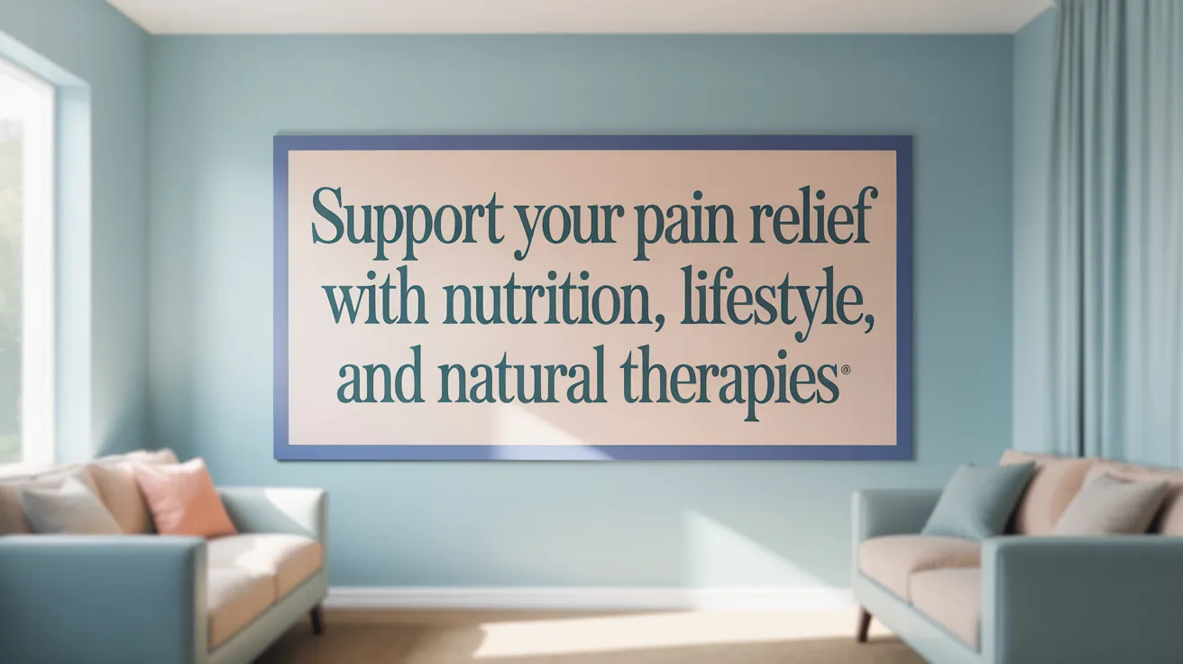 Support Your Pain Relief with Nutrition, Lifestyle, and Natural Therapies
