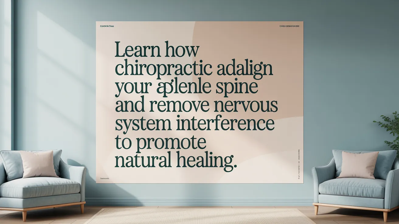 Learn how chiropractic adjustments realign your spine and remove nervous system interference to promote natural healing.