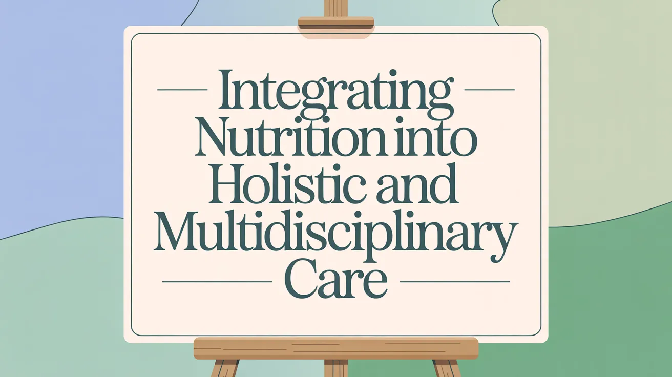 Integrating Nutrition into Holistic and Multidisciplinary Care