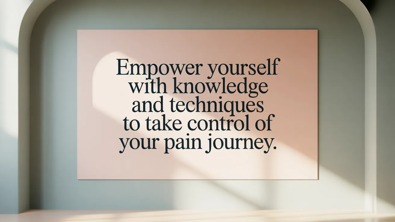 Empower yourself with knowledge and techniques to take control of your pain journey.