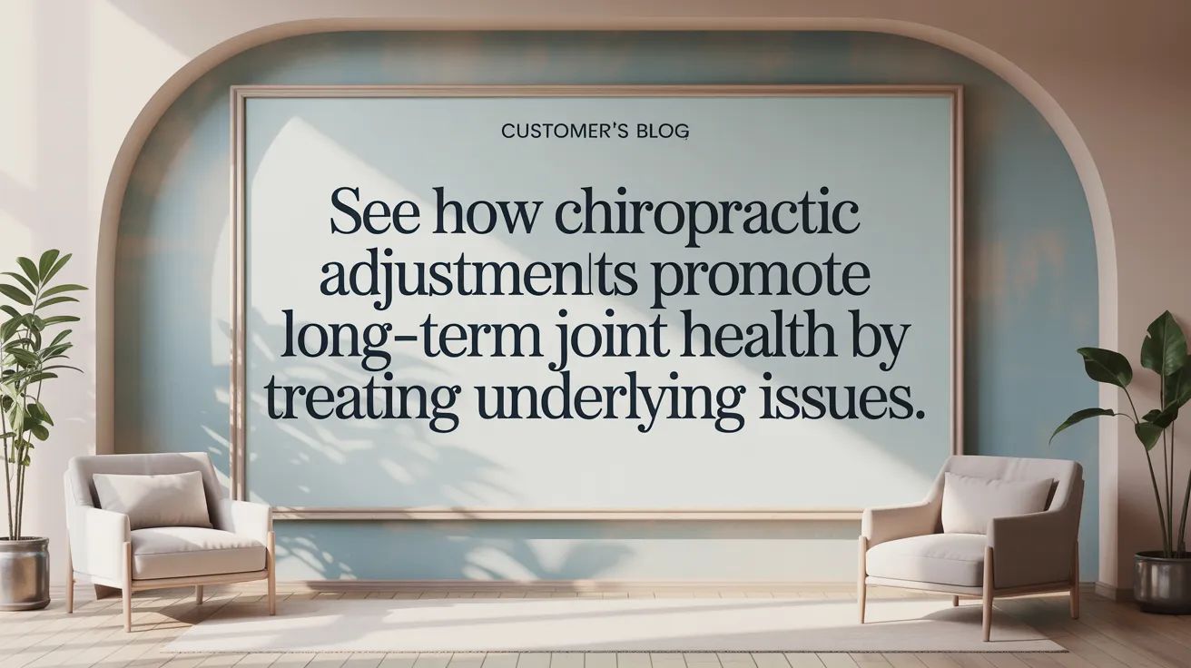 See how chiropractic adjustments promote long-term joint health by treating underlying issues.