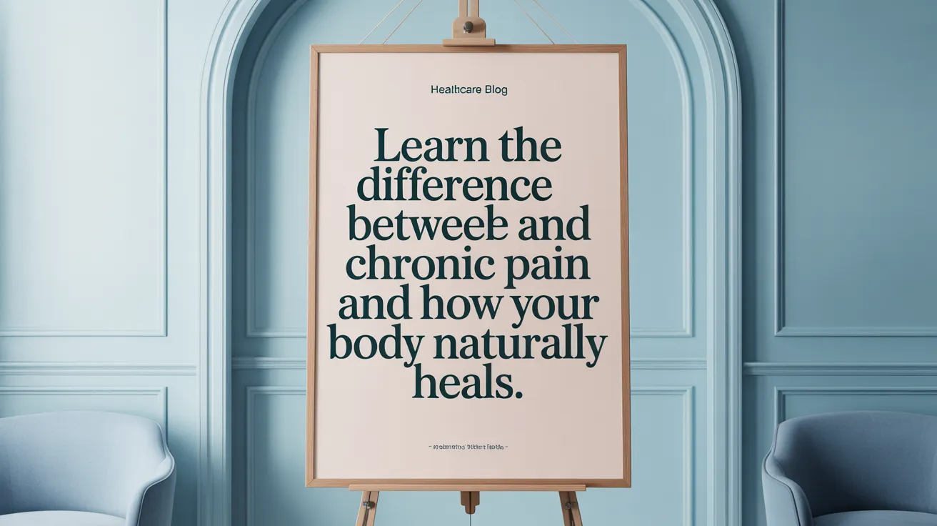Learn the difference between acute and chronic pain and how your body naturally heals.