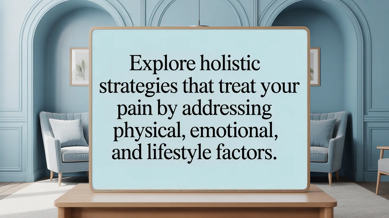Explore holistic strategies that treat your pain by addressing physical, emotional, and lifestyle factors.