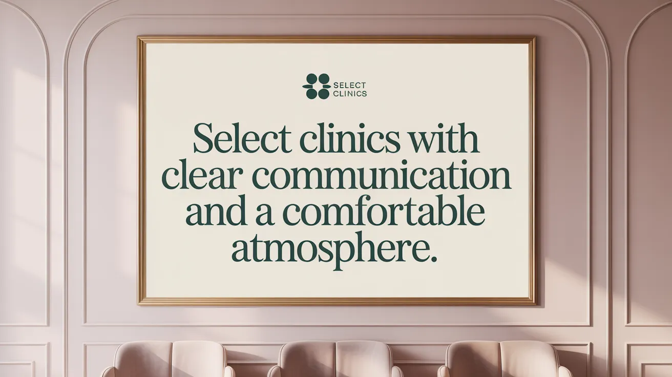 Select Clinics with Clear Communication and a Comfortable Atmosphere