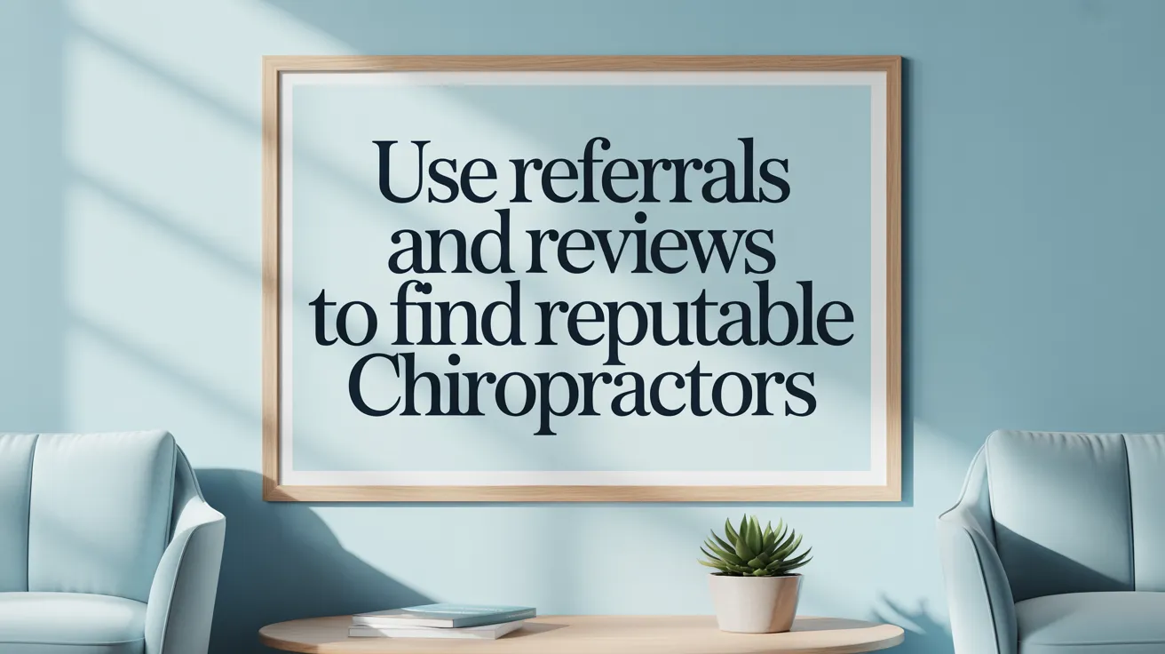 Use Referrals and Reviews to Find Reputable Chiropractors