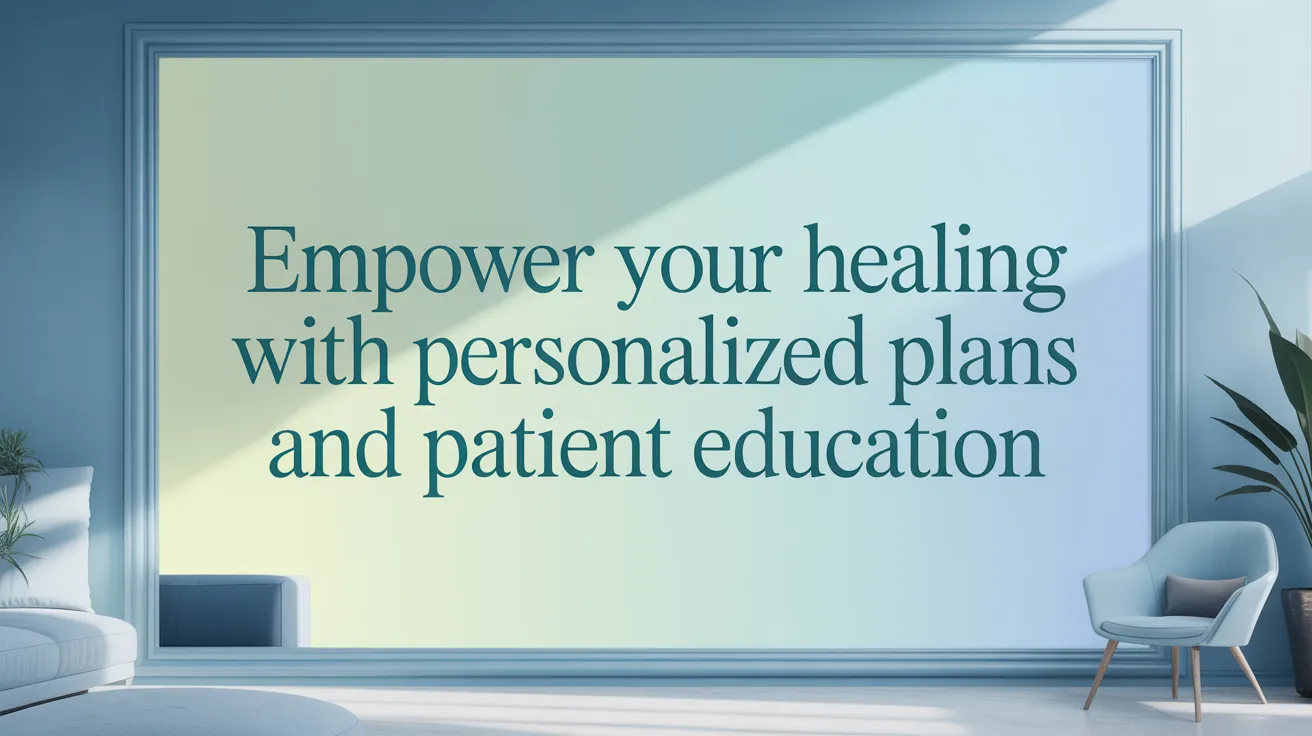 Empower Your Healing with Personalized Plans and Patient Education
