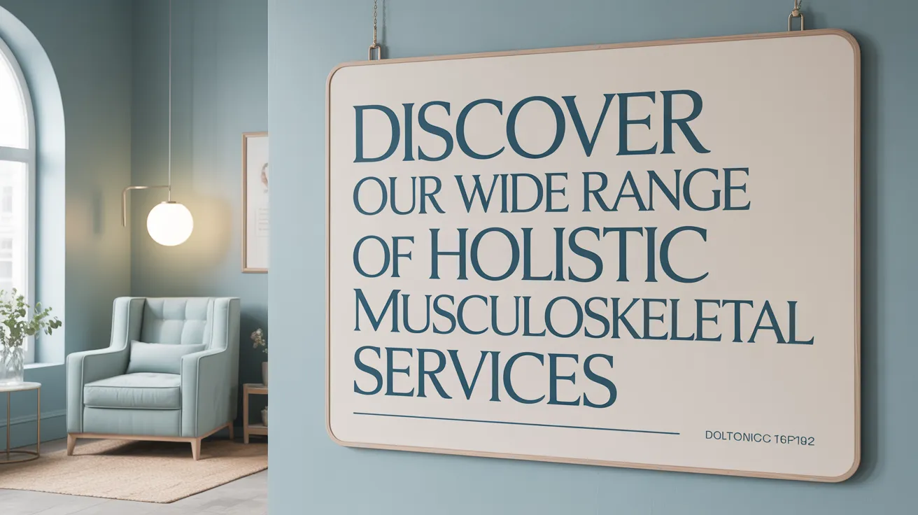 Discover Our Wide Range of Holistic Musculoskeletal Services