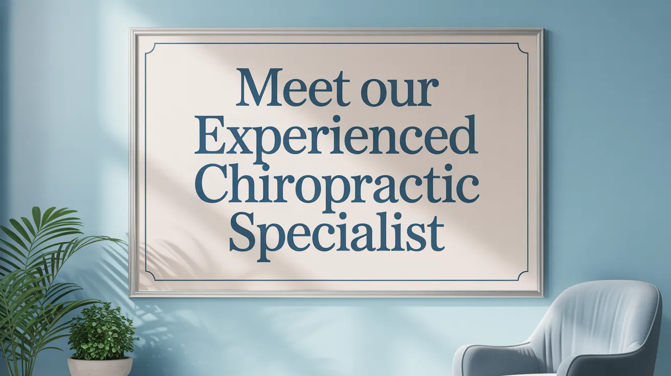 Meet Our Experienced Chiropractic Specialist