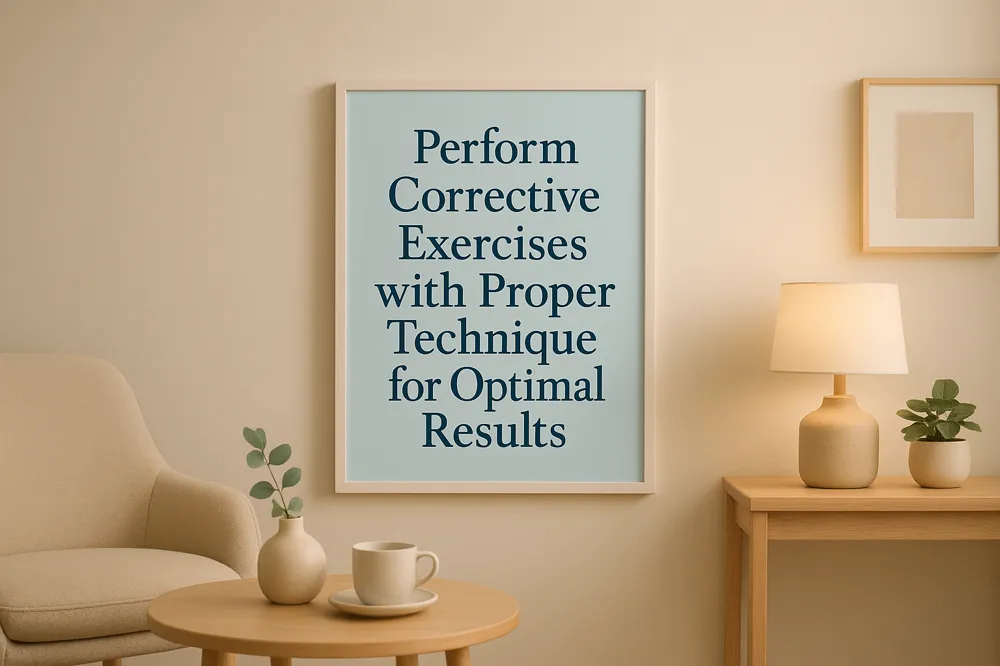 Perform Corrective Exercises with Proper Technique for Optimal Results