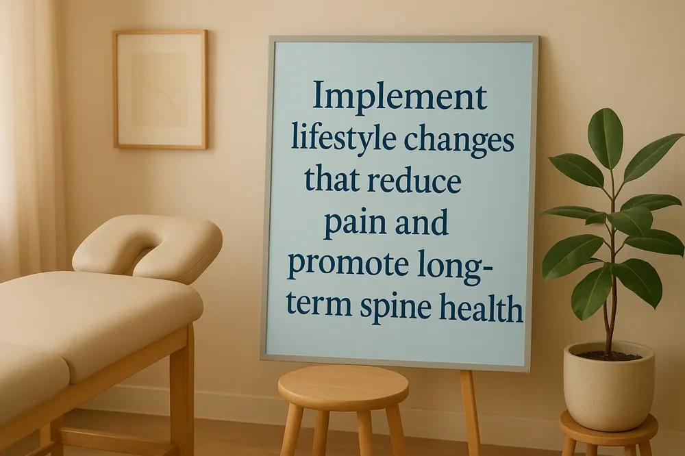 Implement lifestyle changes that reduce pain and promote long-term spine health.
