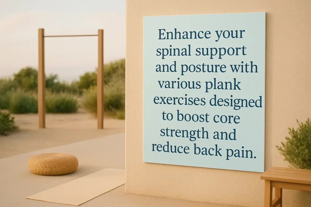 Enhance your spinal support and posture with various plank exercises designed to boost core strength and reduce back pain.
