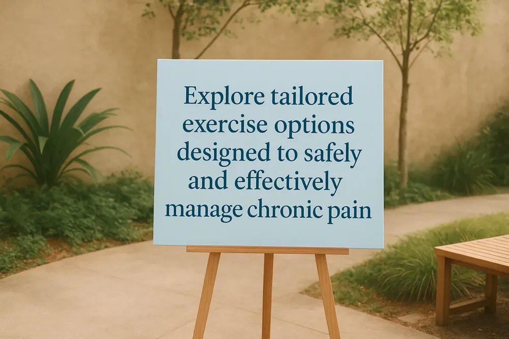 Explore tailored exercise options designed to safely and effectively manage chronic pain.